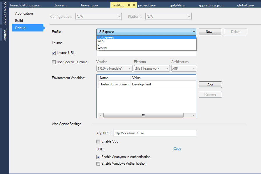 change launchsetting.json settings